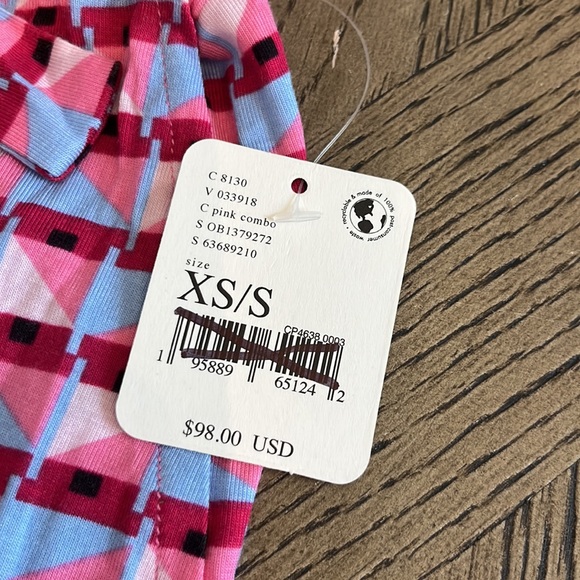 Free People Maxi Wrap Skirt Dress Purple Pink Geometric Patterned XS/S NWT - Picture 6 of 9